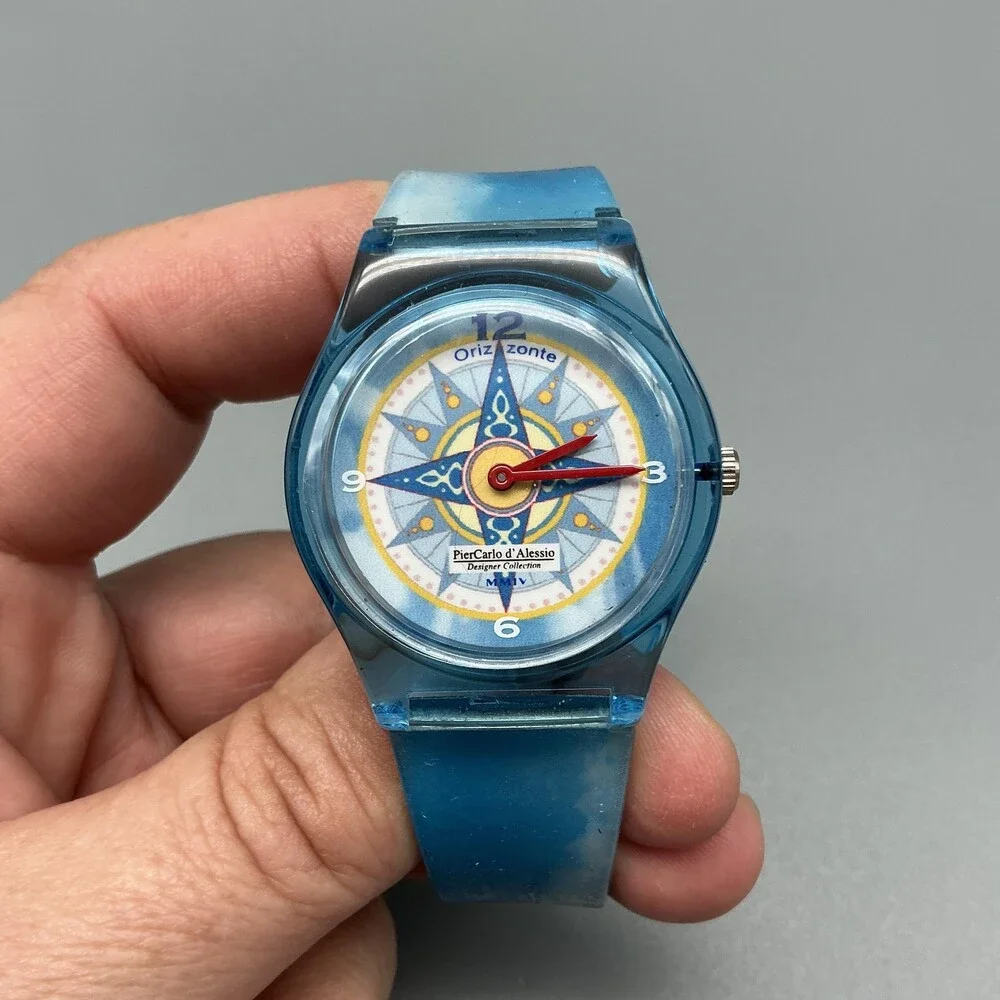 PierCarlo D'Alessio Orizzonte Womens Watch 34mm Translucent Blue New Battery
